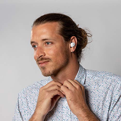 JLab Audio Go Air True Wireless Bluetooth Earbuds + Charging Case | Dual Connect | IP44 Sweat Resistance | Bluetooth 5.0 Connection | 3 EQ Sound Settings: JLab Signature, Balanced, Bass Boost… (White)