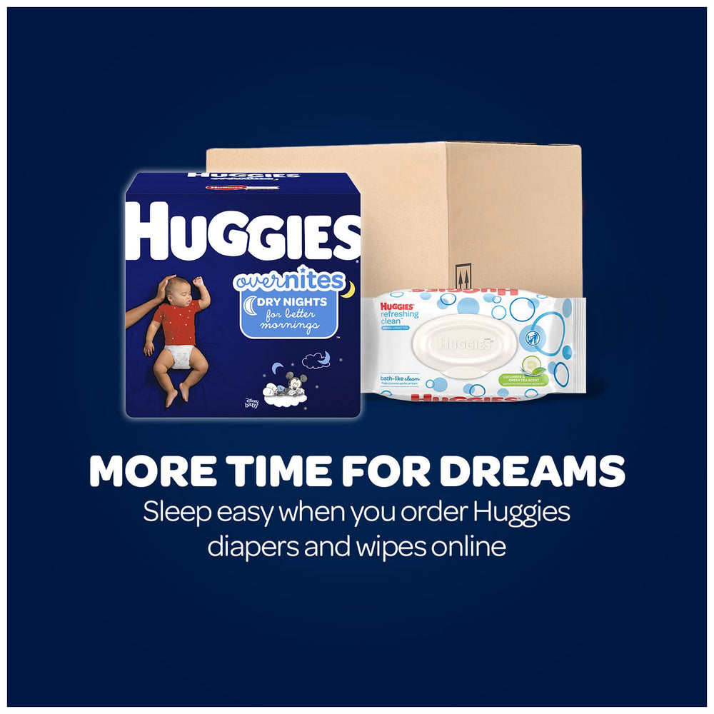HUGGIES OverNites Diapers, Size 5, 58 Count